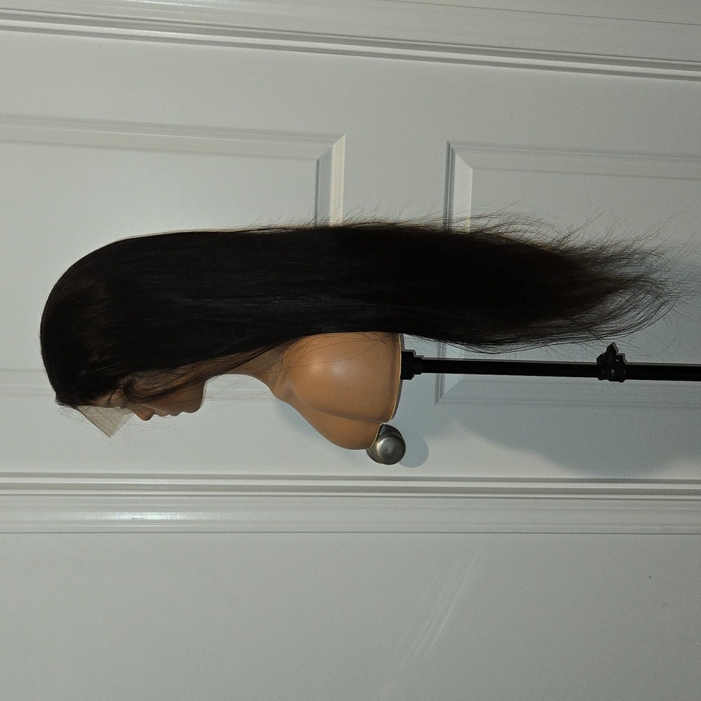 26" Raw Virgin Burmese Straight Full Lace Wig - Picture 3 of 9